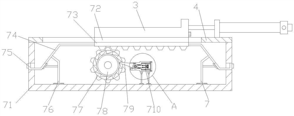 Pushing mechanism of mechanical polishing equipment for machining