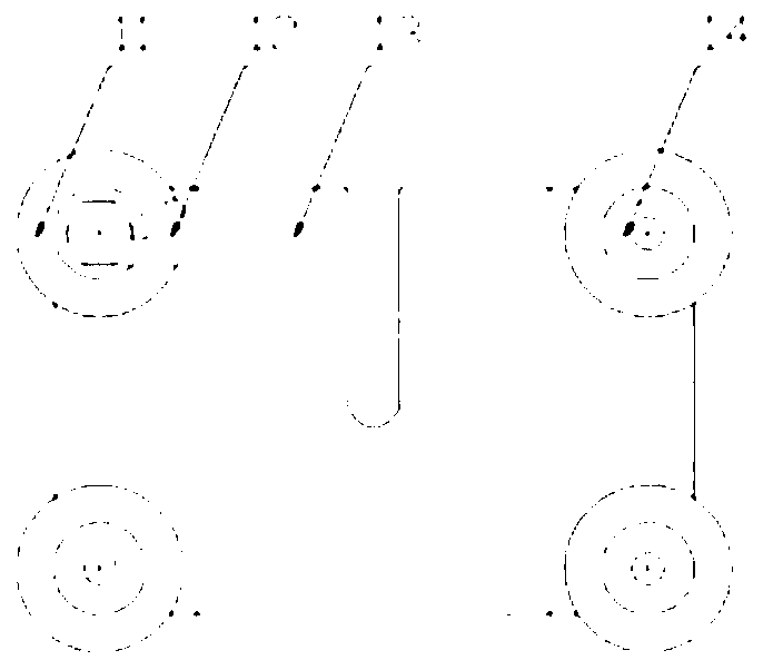 Orbit transferring type push-pull blackboard