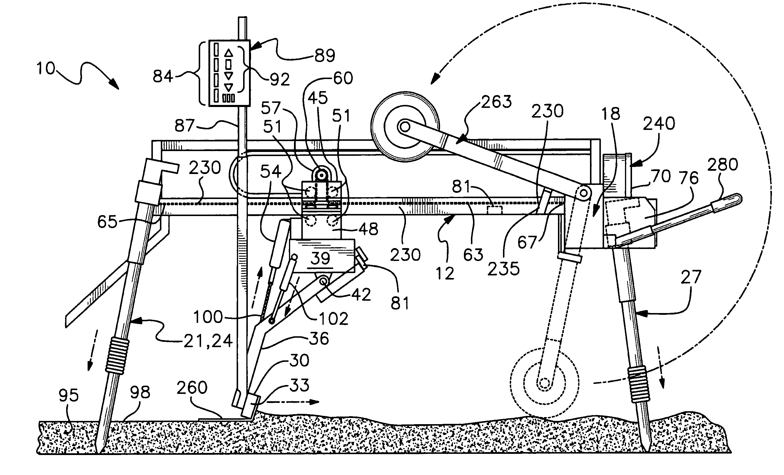 Lightweight self-leveling automatic screed apparatus