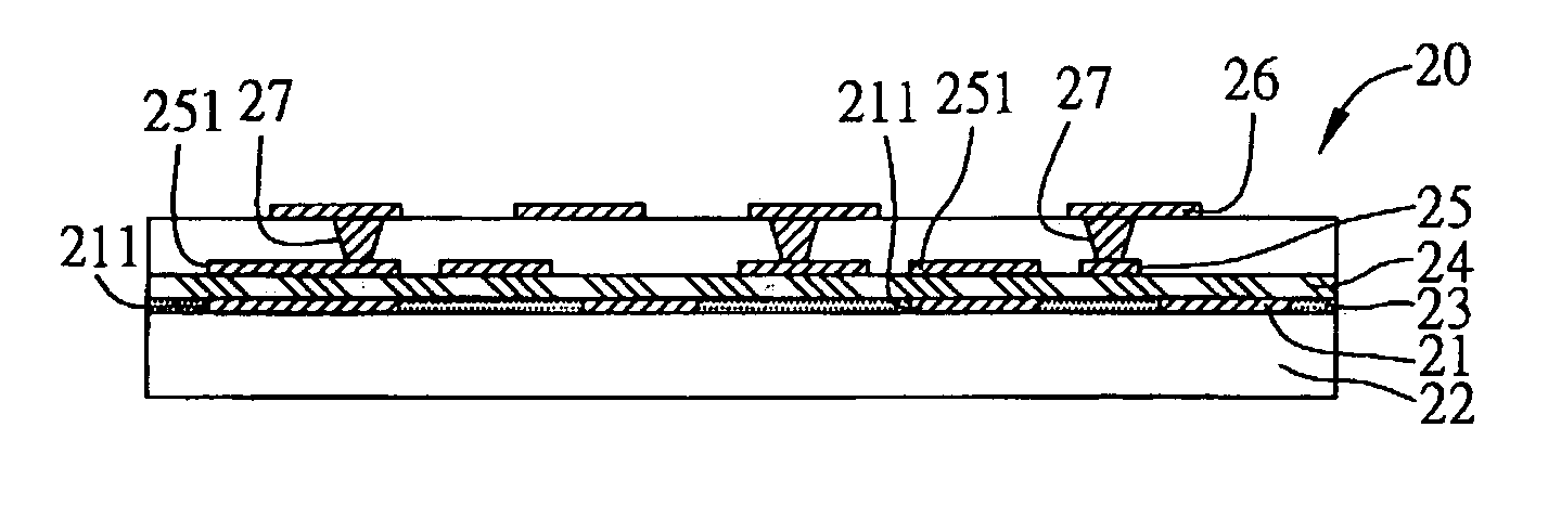 Embedded capacitor structure in circuit board and method for fabricating the same