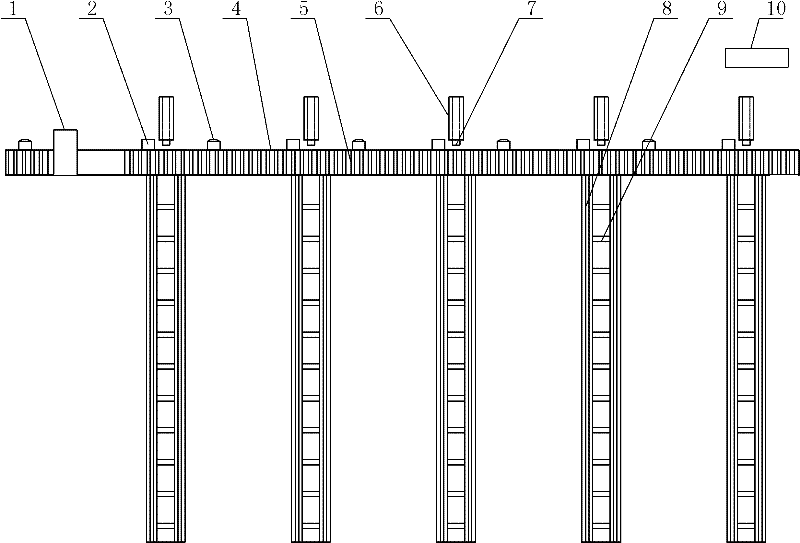 Production line for hydraulically assembling valve guide rod of cylinder cover