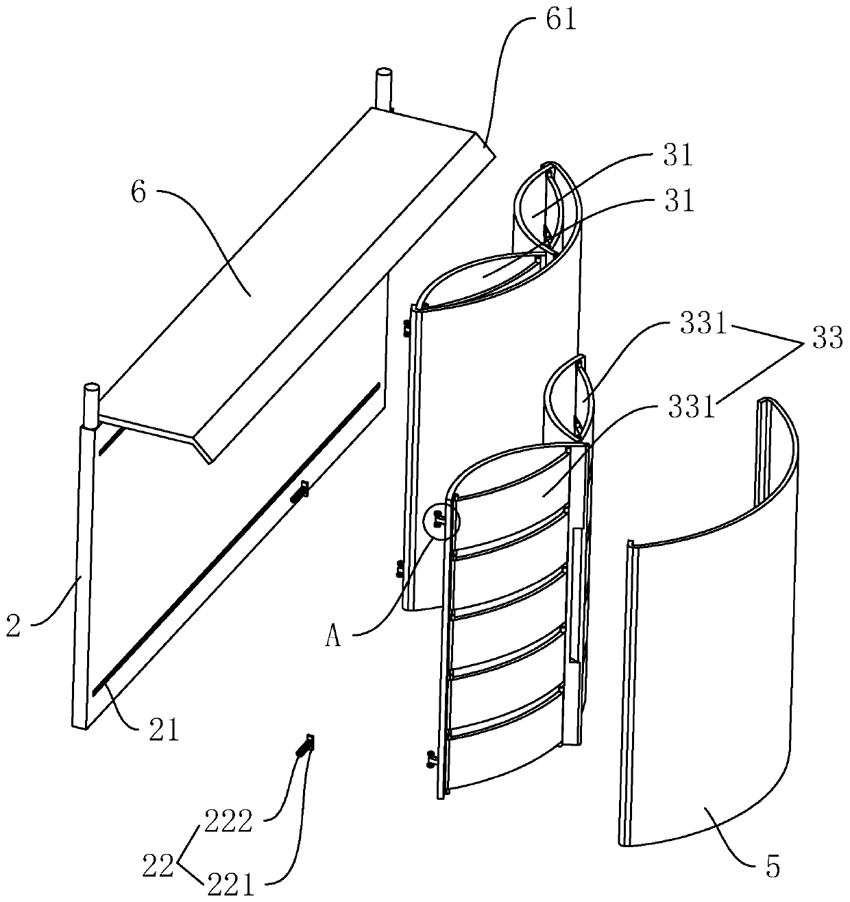 Anti-collision guardrail for municipal engineering