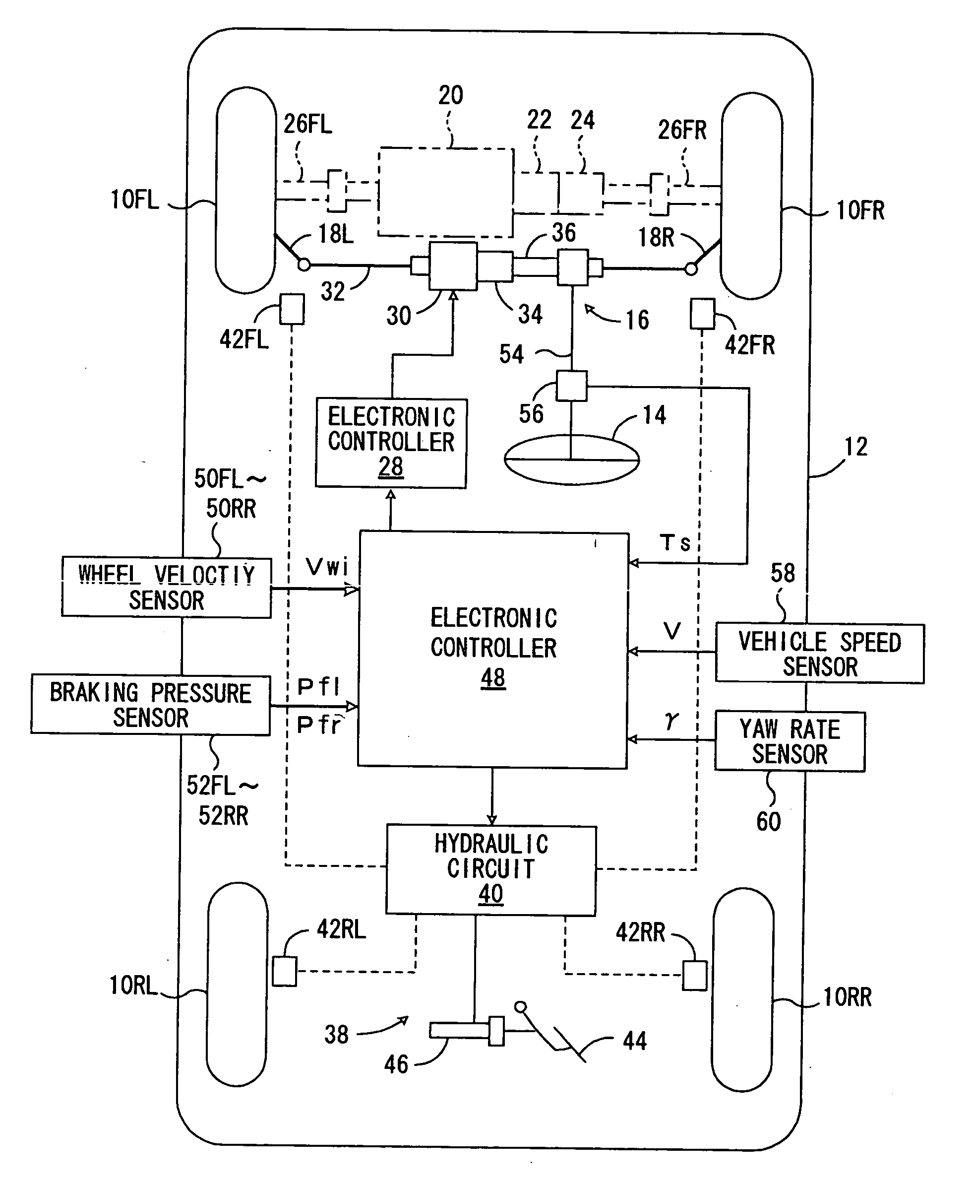 Vehicle steering control device