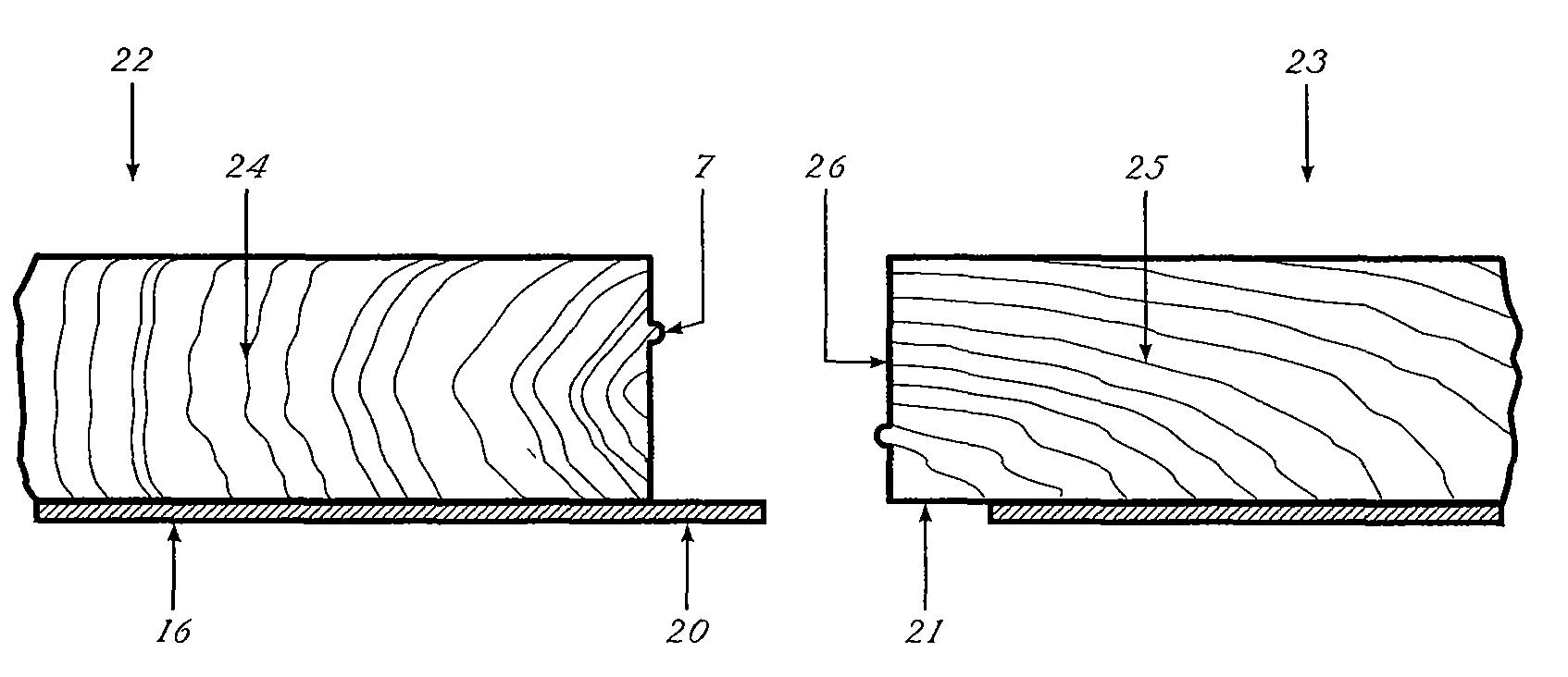 Flexible composite lap joint for trailer flooring