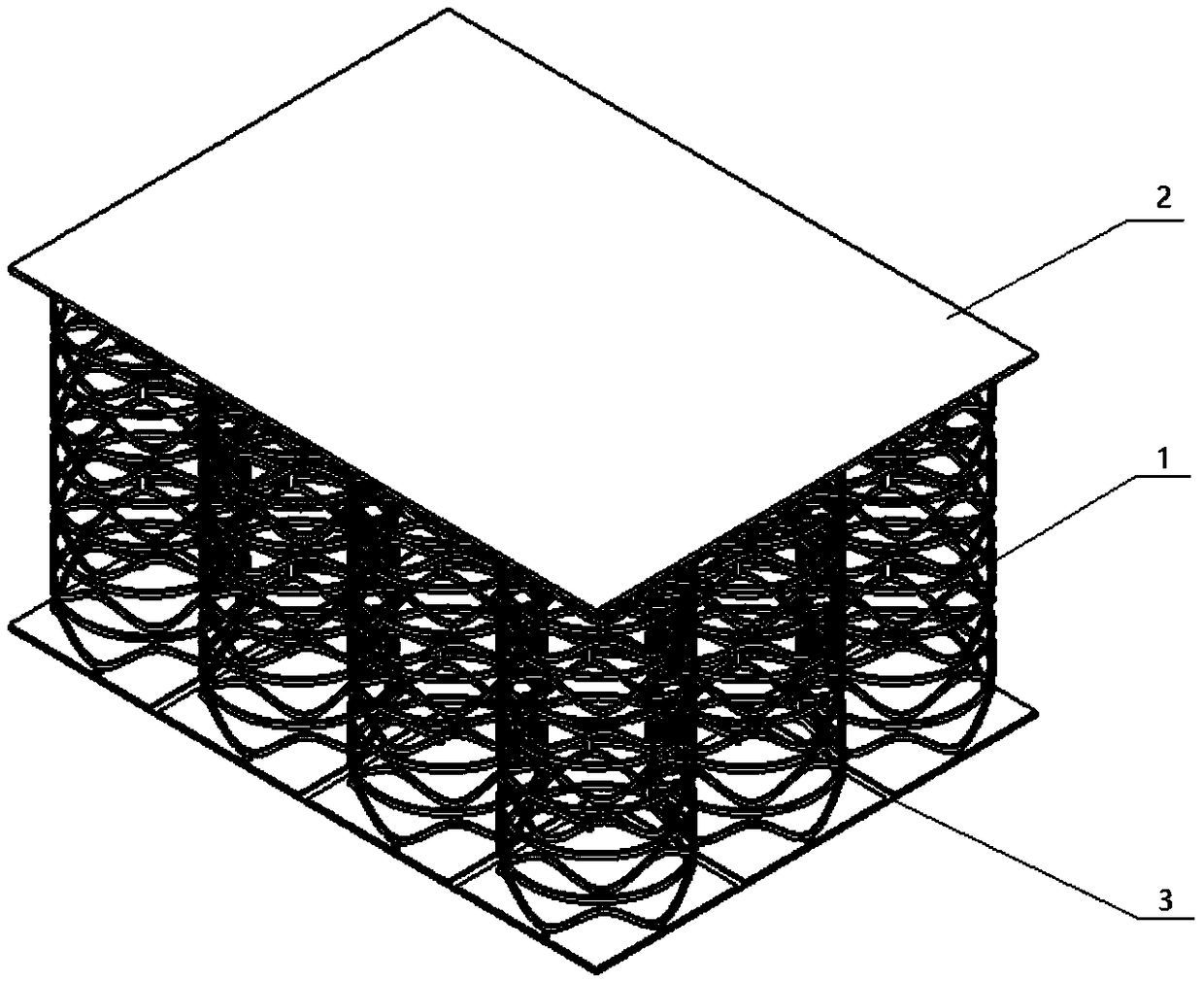 Annular wavy periodic floating raft