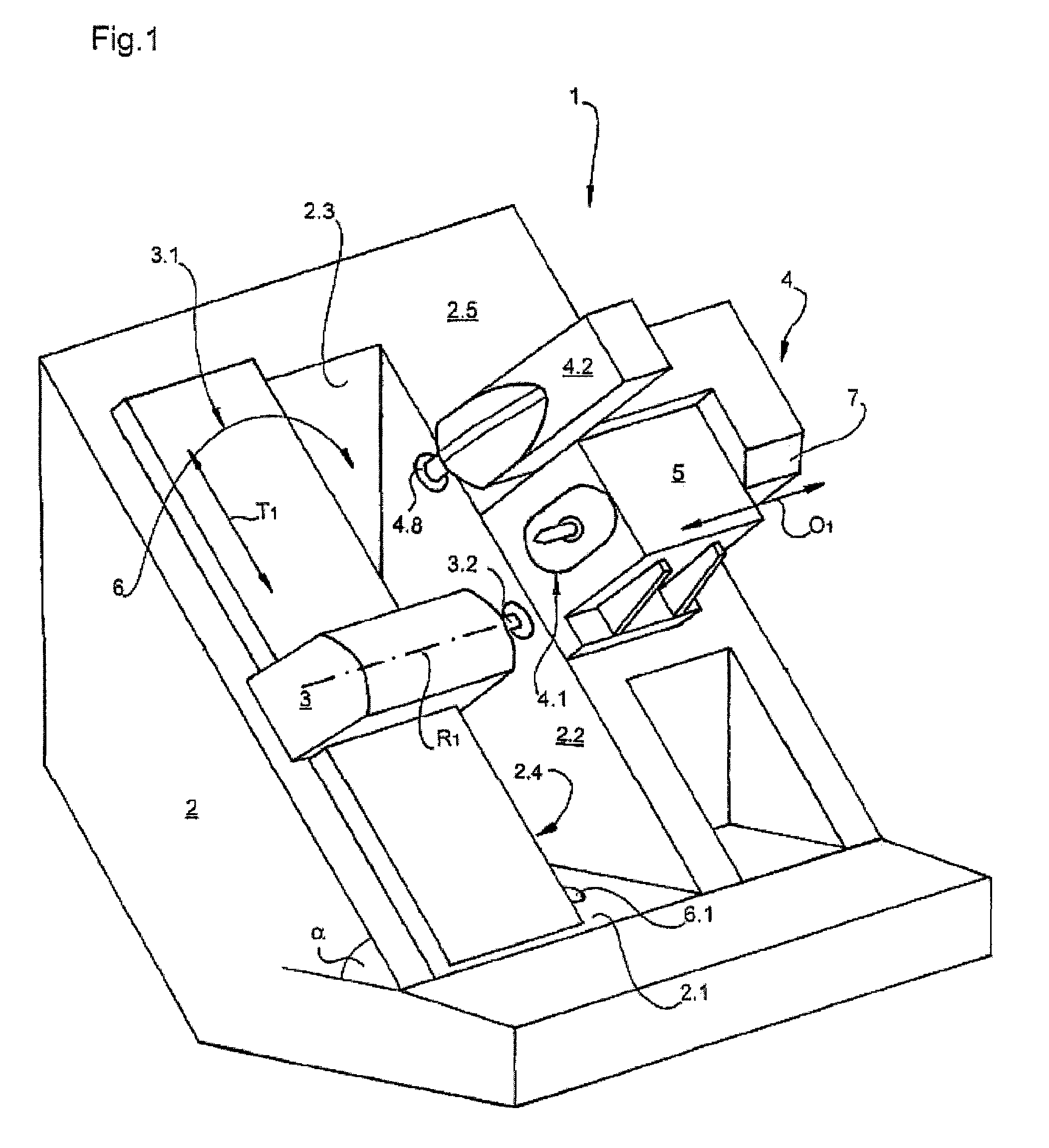 Device for milling and lathing