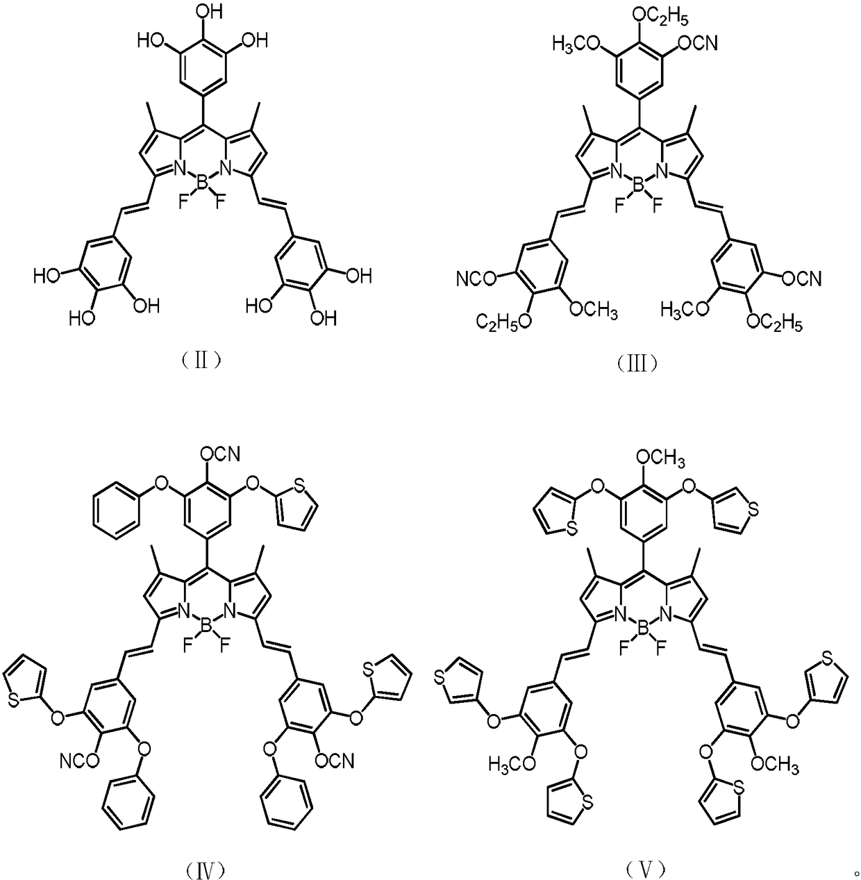 Red light excited fluorescent dye as well as preparation method and application thereof