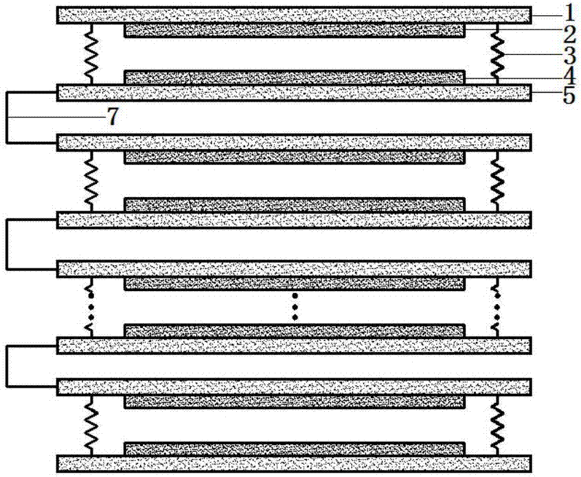 Contact type friction power generation device based on bridge vibration