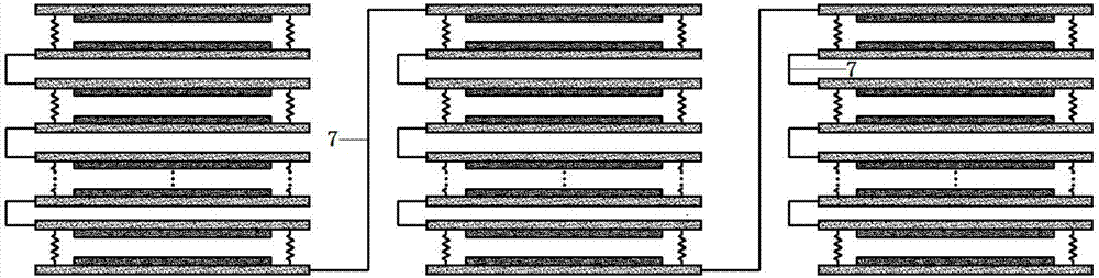 Contact type friction power generation device based on bridge vibration