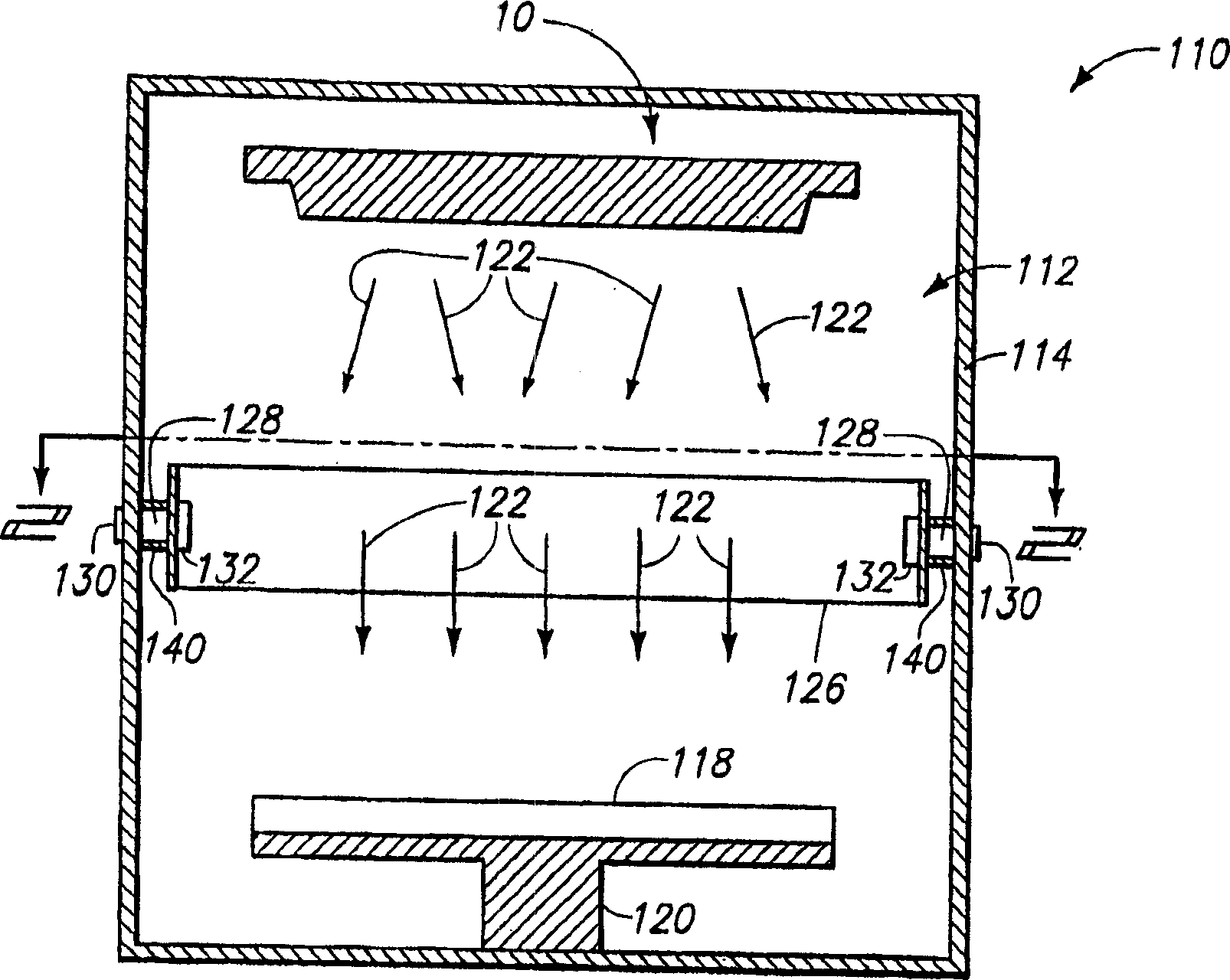 Methods of treating deposition process components to form particle traps, and deposition process components having particle traps thereon