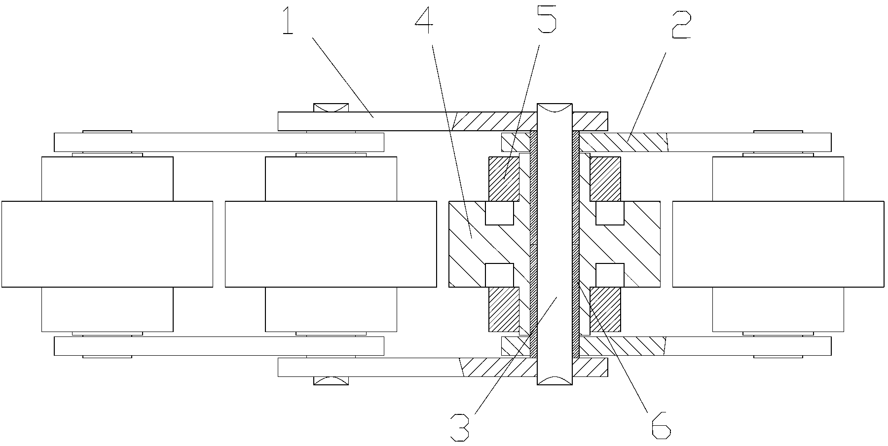 Self-lubricated speed-doubling chain