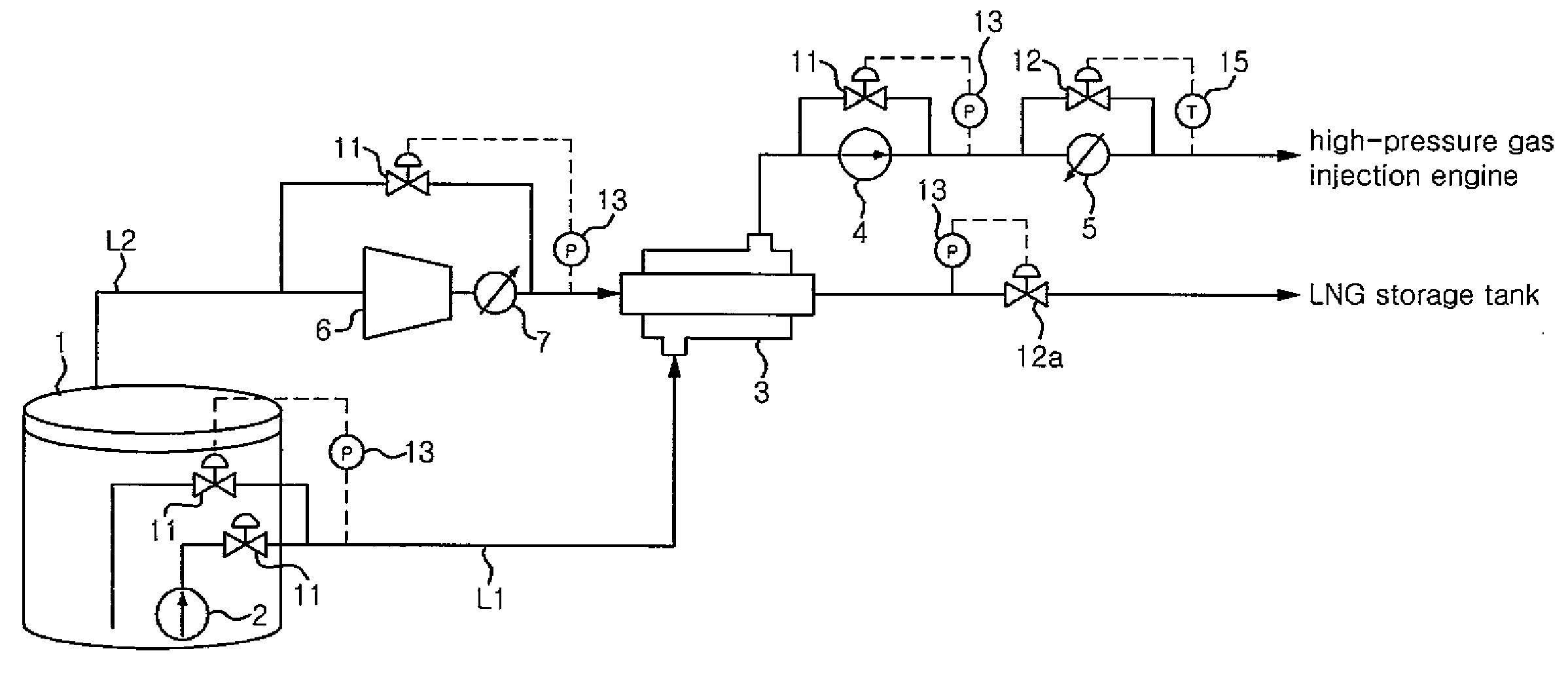 Fuel gas supply system and method of an LNG carrier