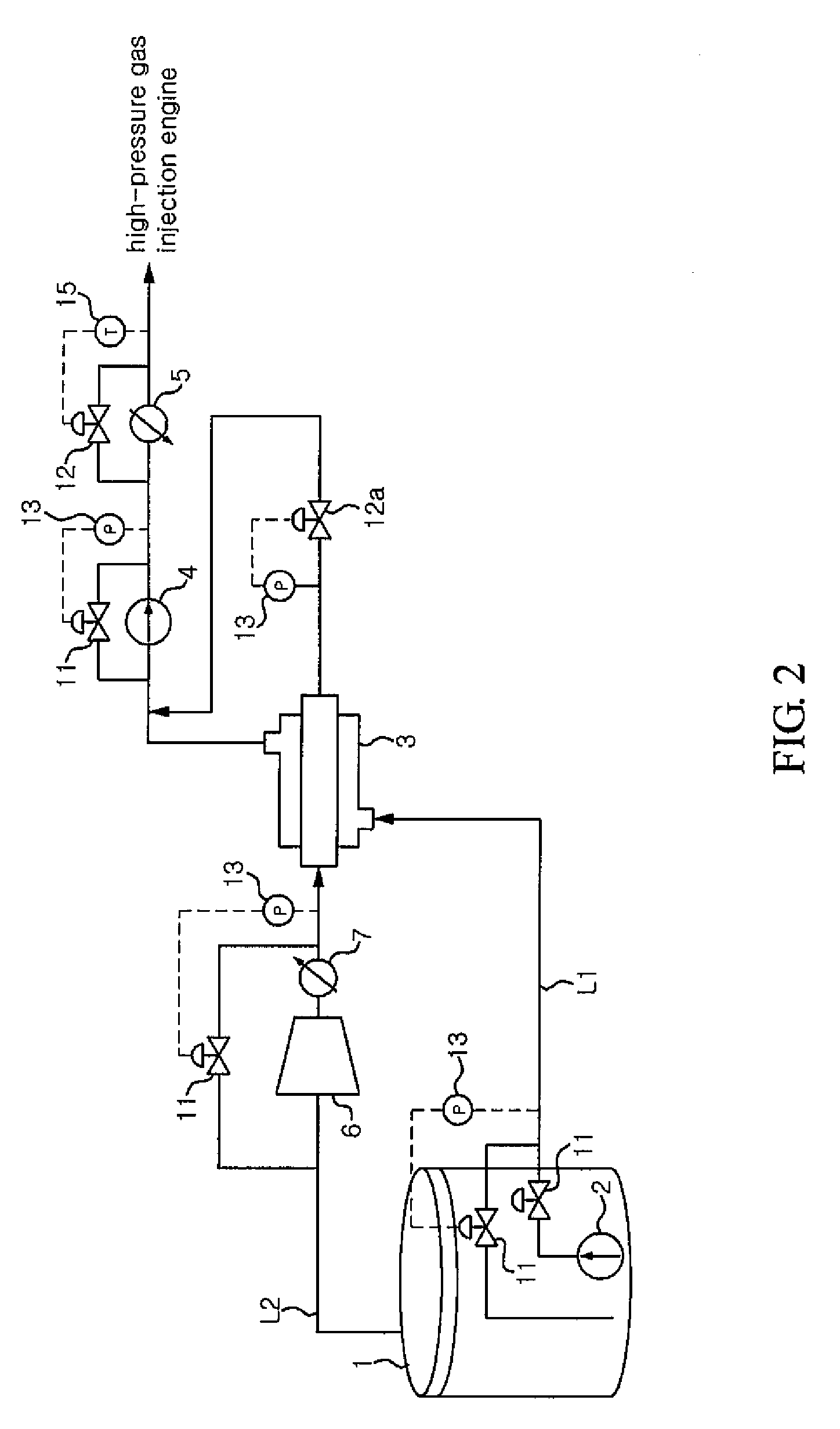 Fuel gas supply system and method of an LNG carrier