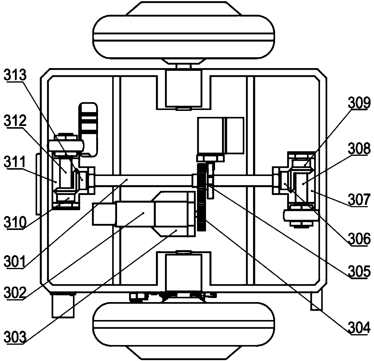 Single-drive dual-support bracket and self-balancing system