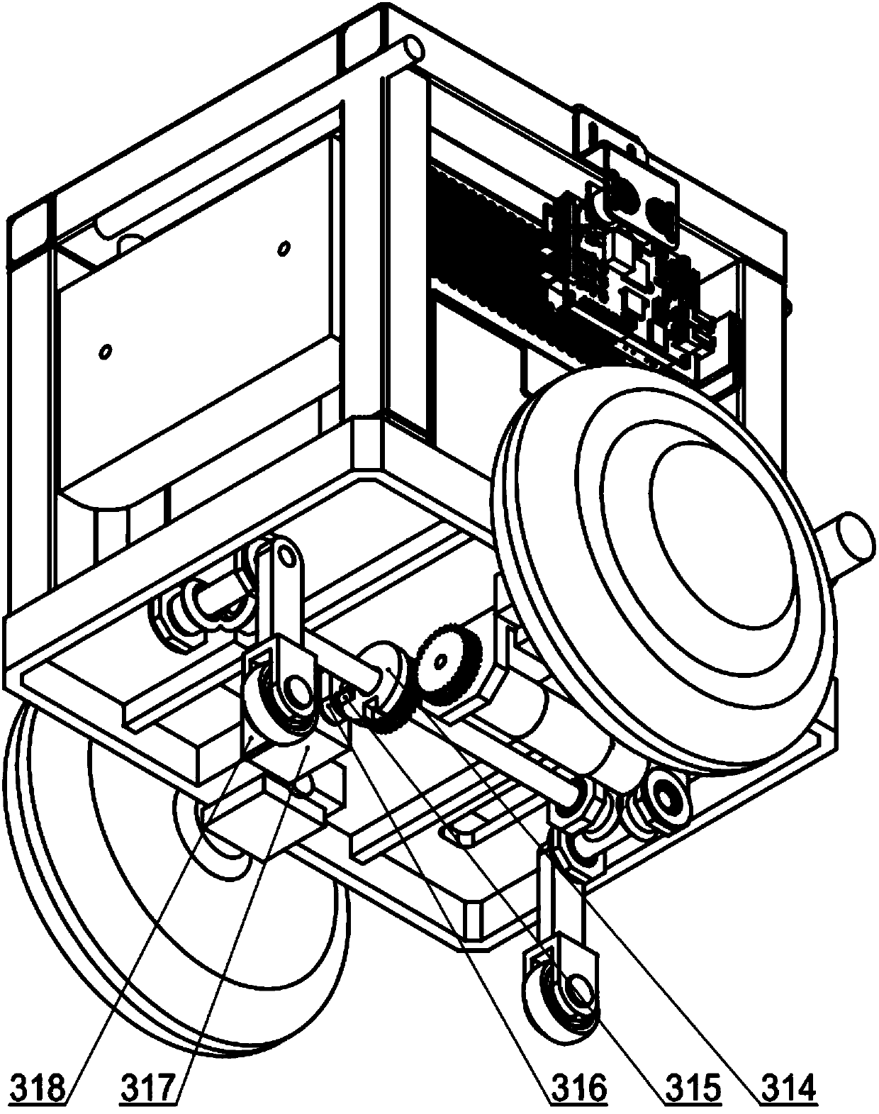 Single-drive dual-support bracket and self-balancing system