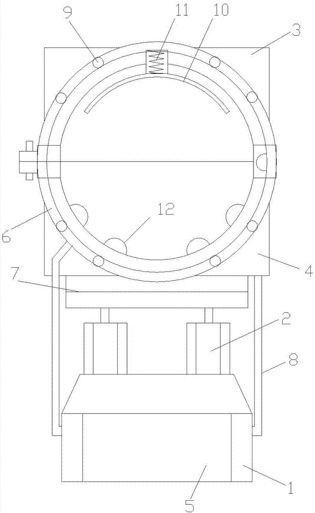 Petroleum pipeline supporting frame