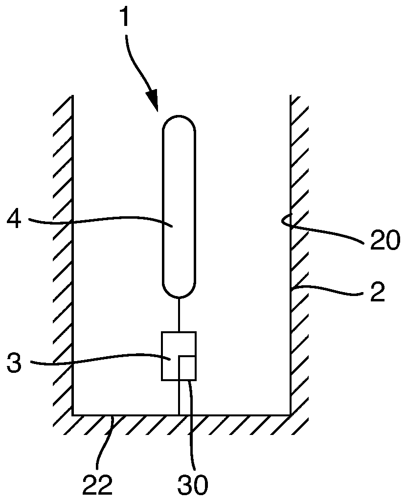 Device for determining the filling level of a filling product in a filling product reservoir