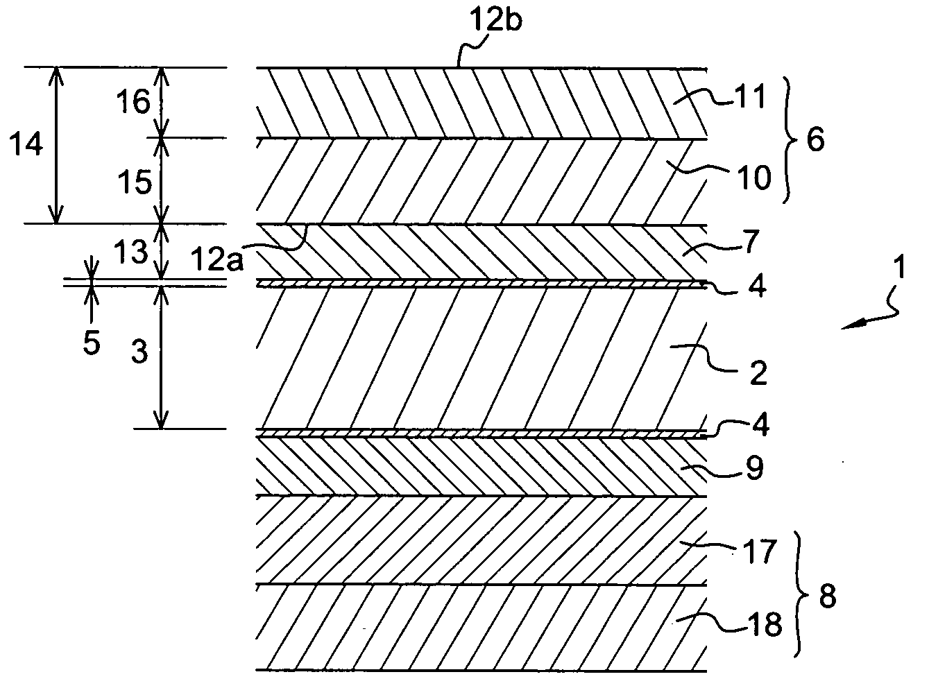 Support provided with two series of labels