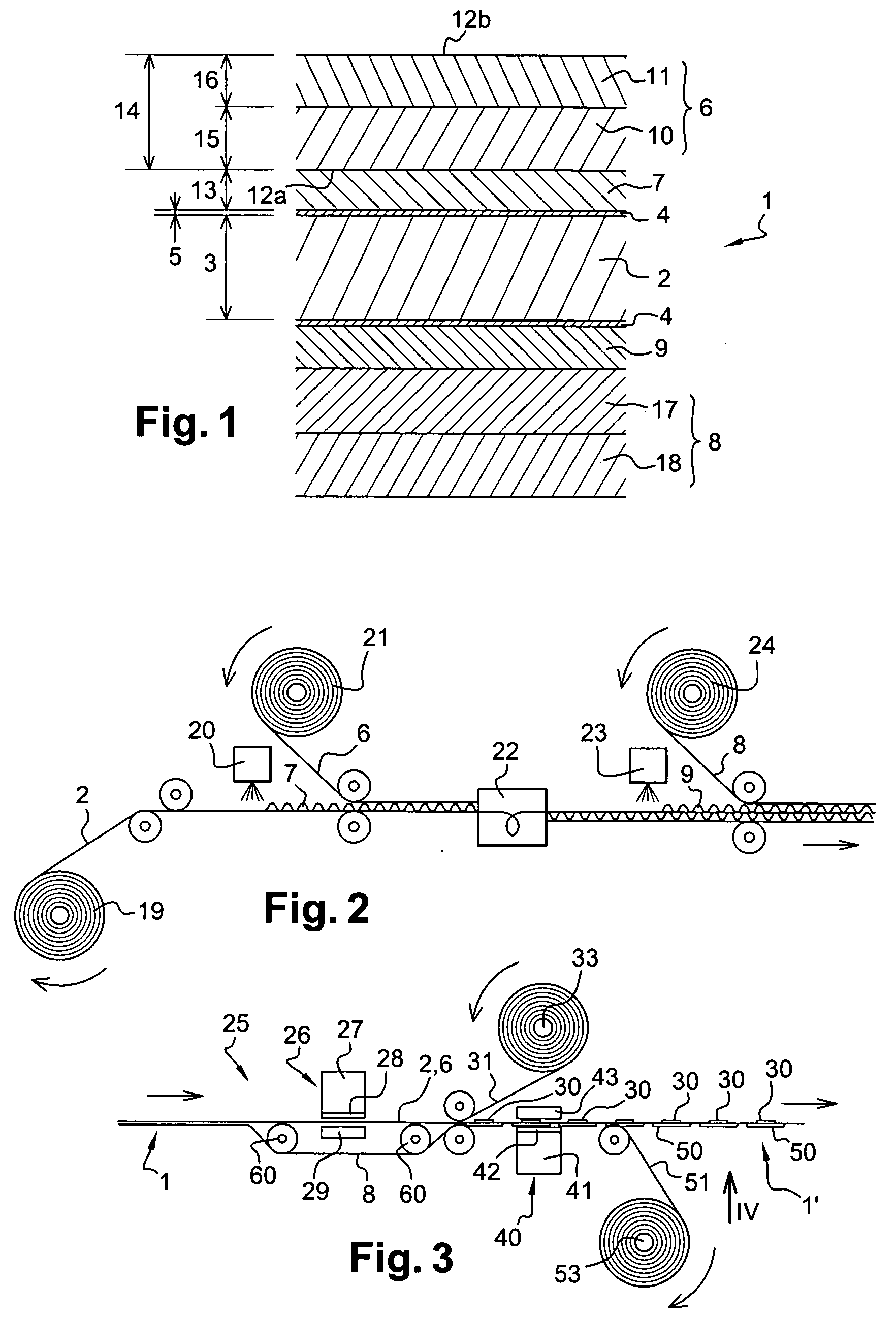 Support provided with two series of labels