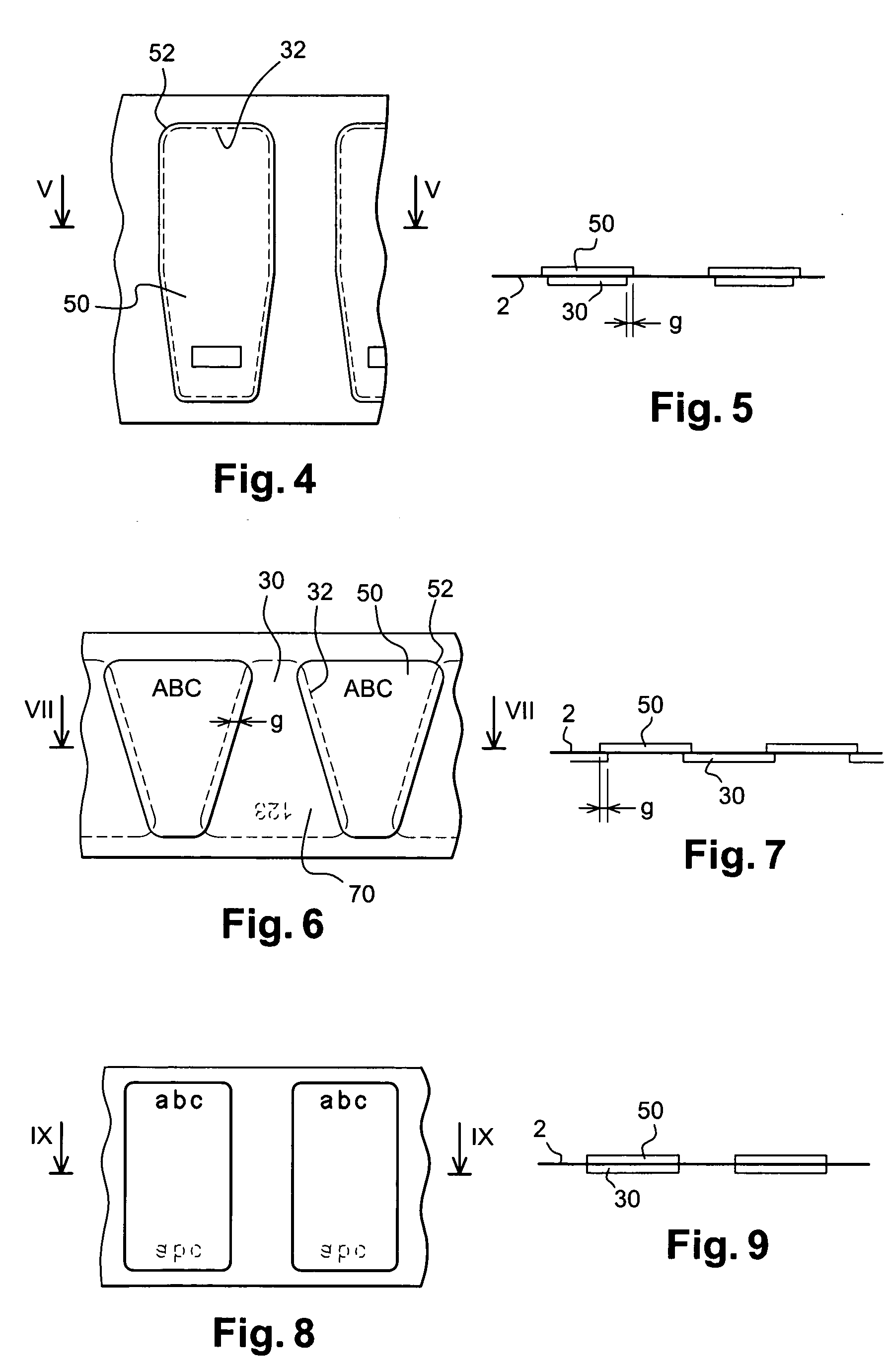 Support provided with two series of labels