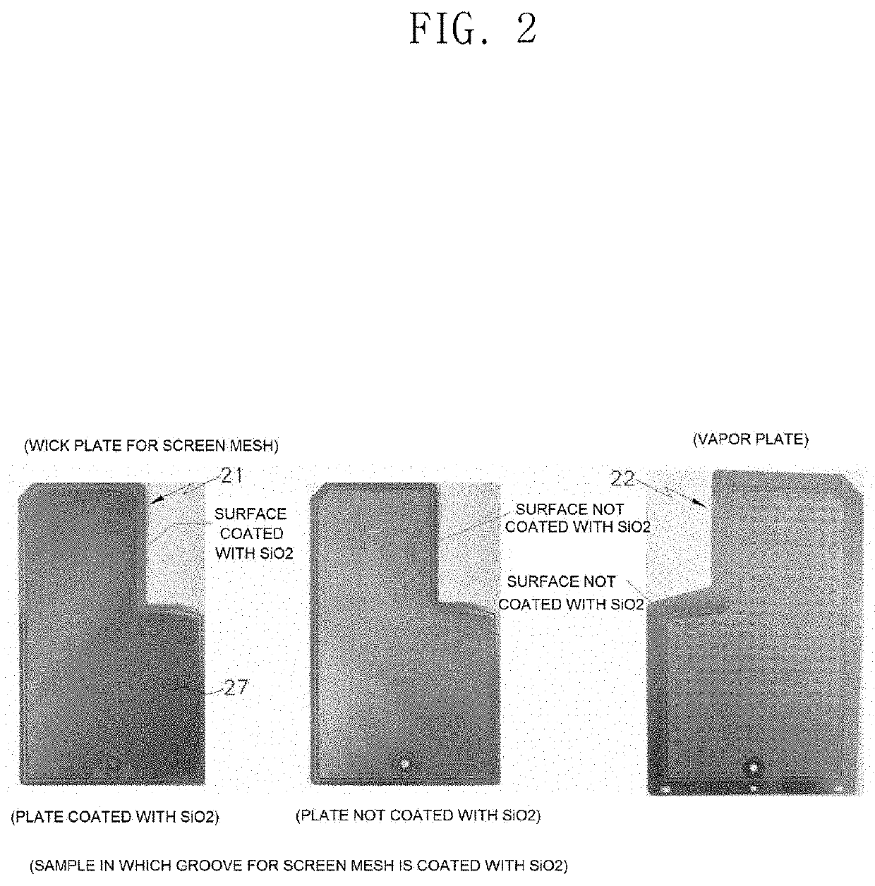 Smartphone vapor chamber of stainless steel material coated with sio2