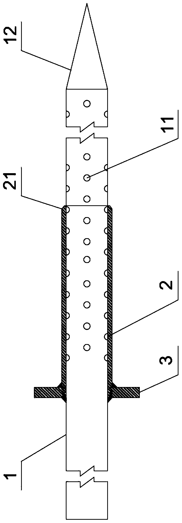 Novel tunnel advanced small guide pipe, advanced support system and construction method