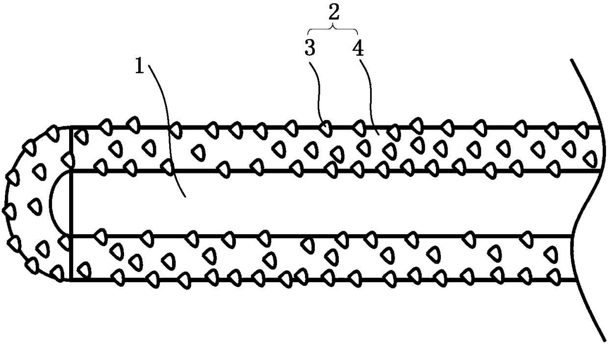 A coated grinding brush filament, a brush and a manufacturing method of the coated grinding brush filament