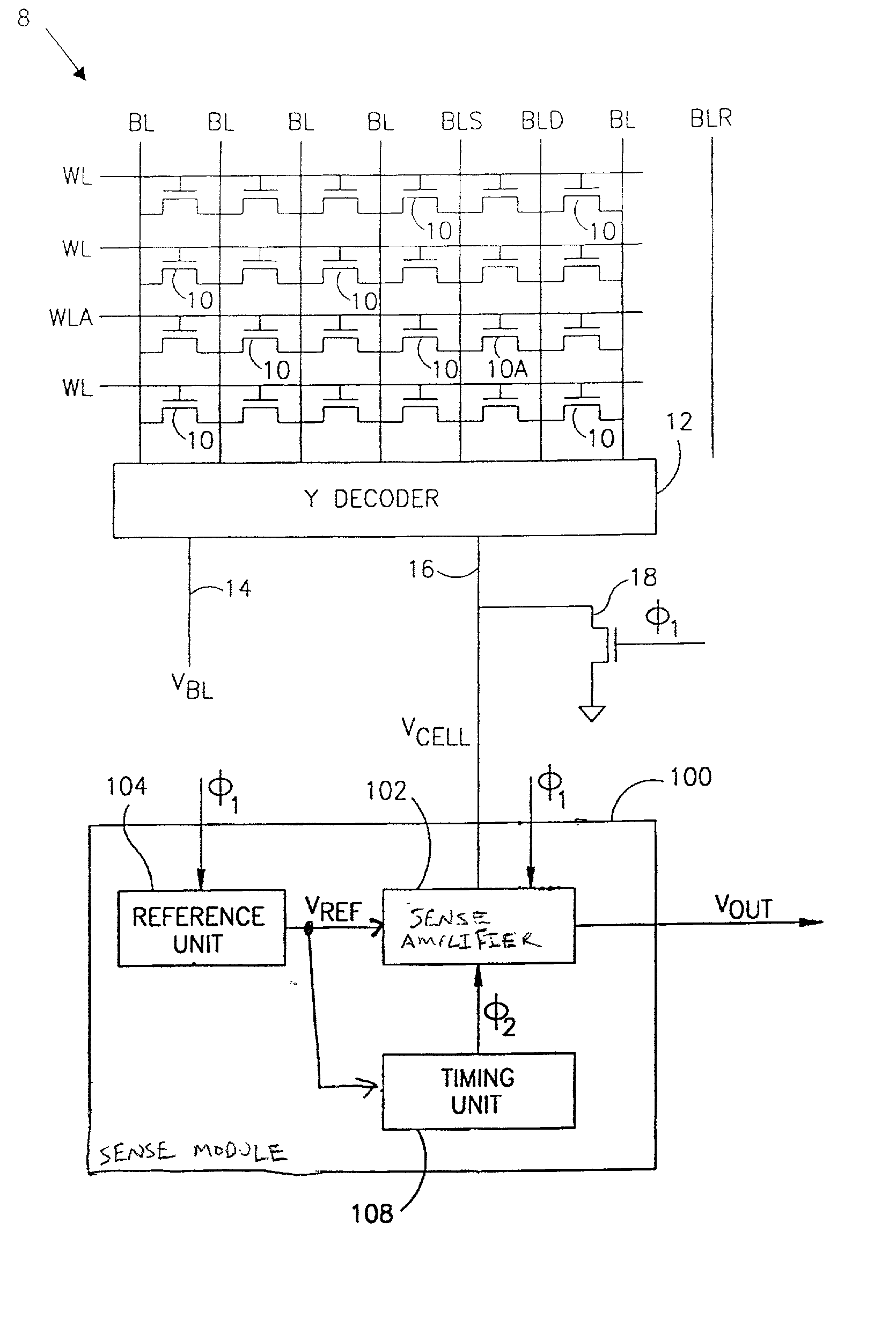 Architecture and scheme for a non-strobed read sequence