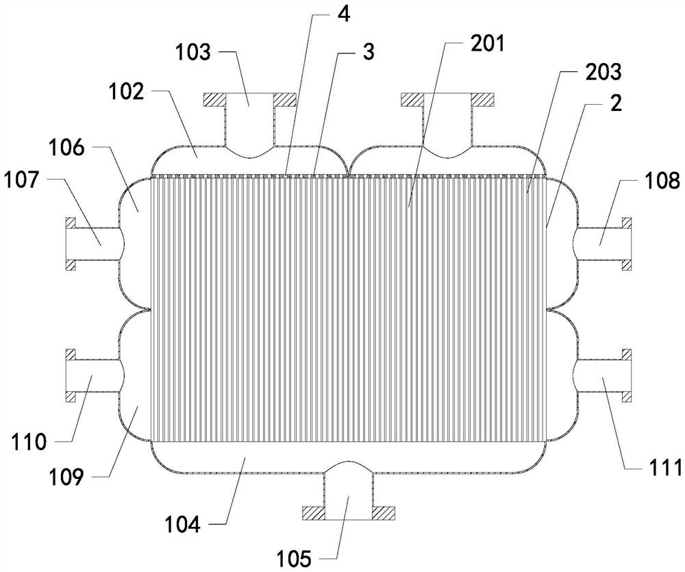 Multifunctional micro-channel condenser for multi-effect distilled water machine