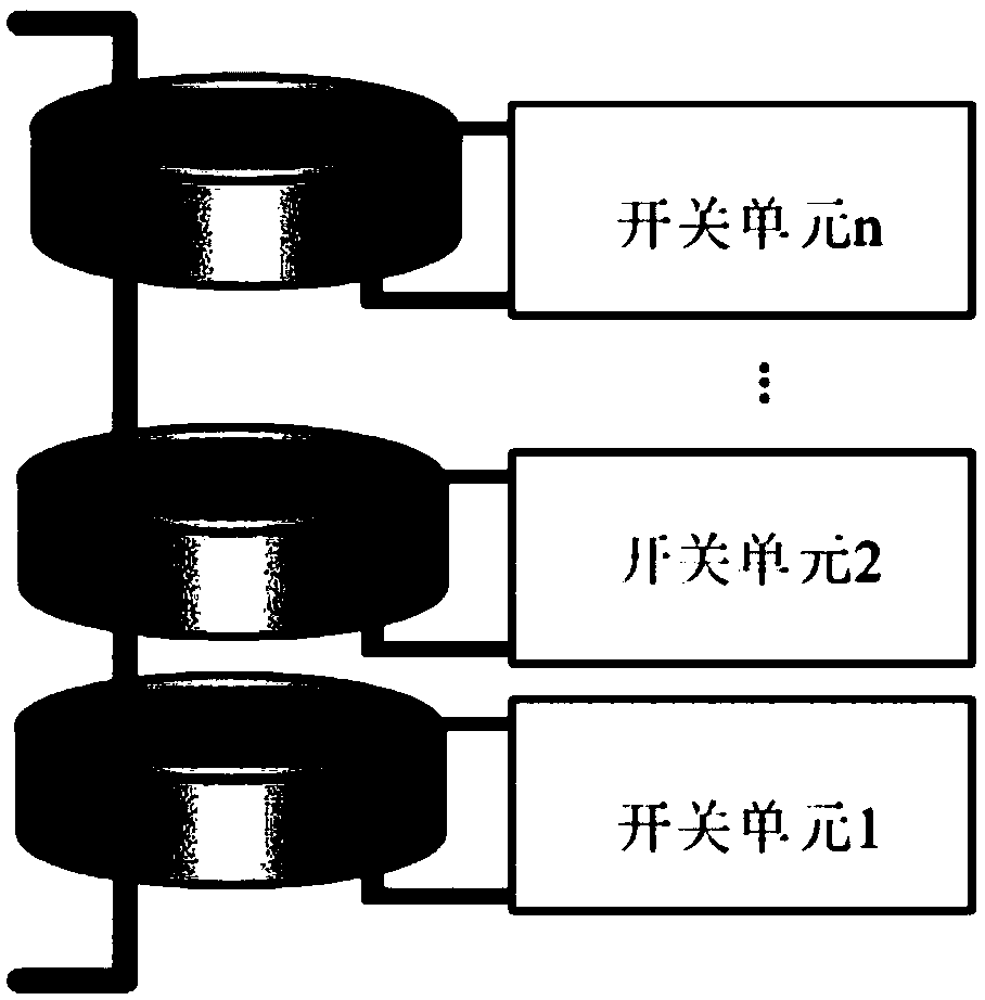 All-electric partial discharge detection device and detection method