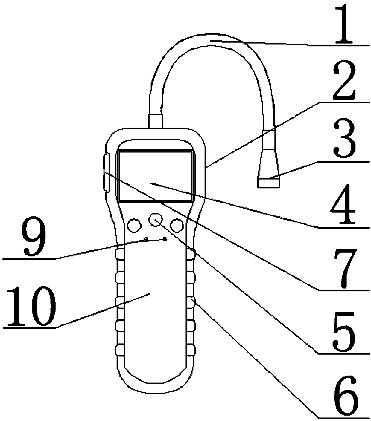 Portable gas detector and use method thereof