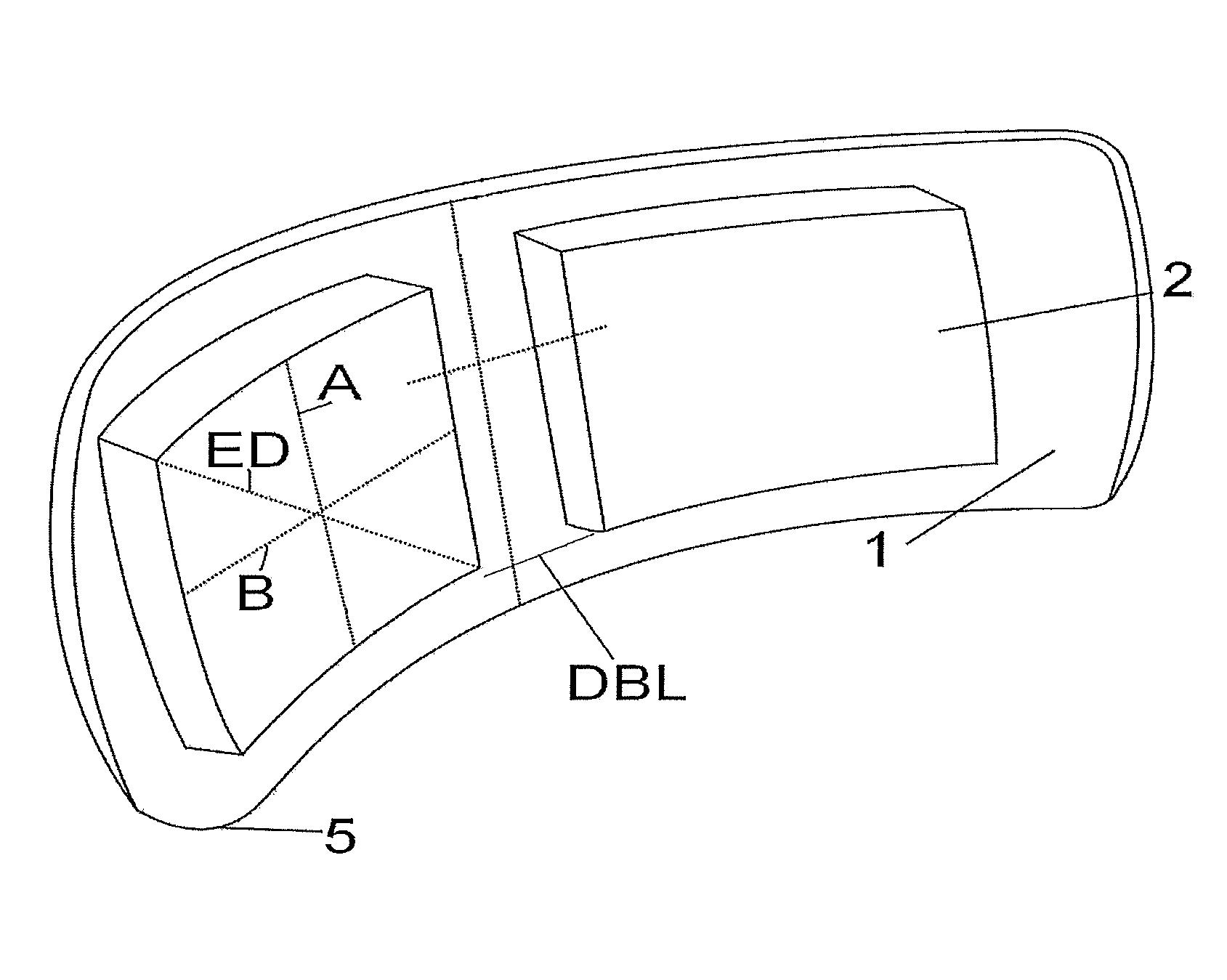 One-piece lens with surplus inner optical material