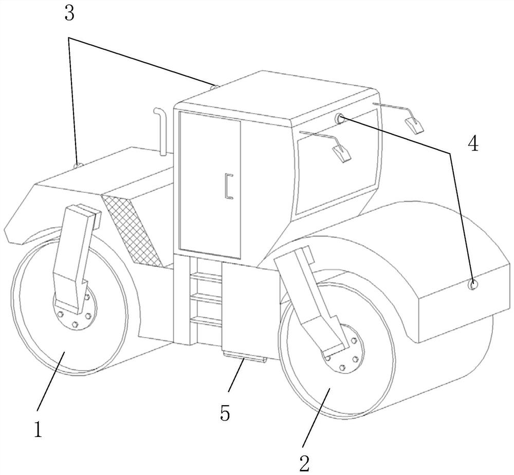 A self-feedback intelligent road rolling equipment for thermoplastic road leveling construction