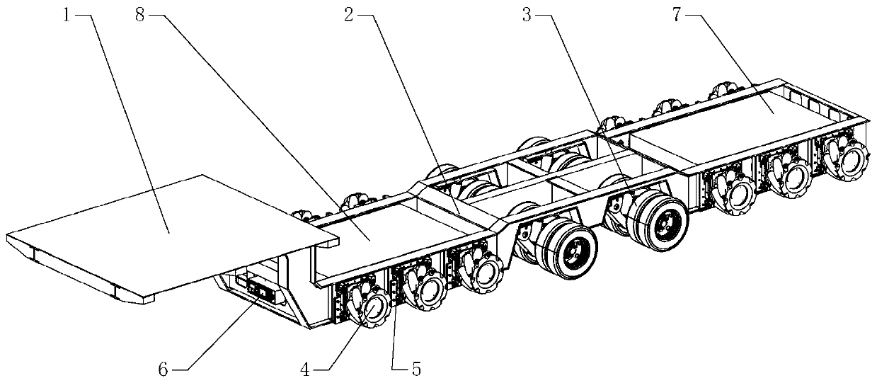 Heavy-load transshipment docking AGV device