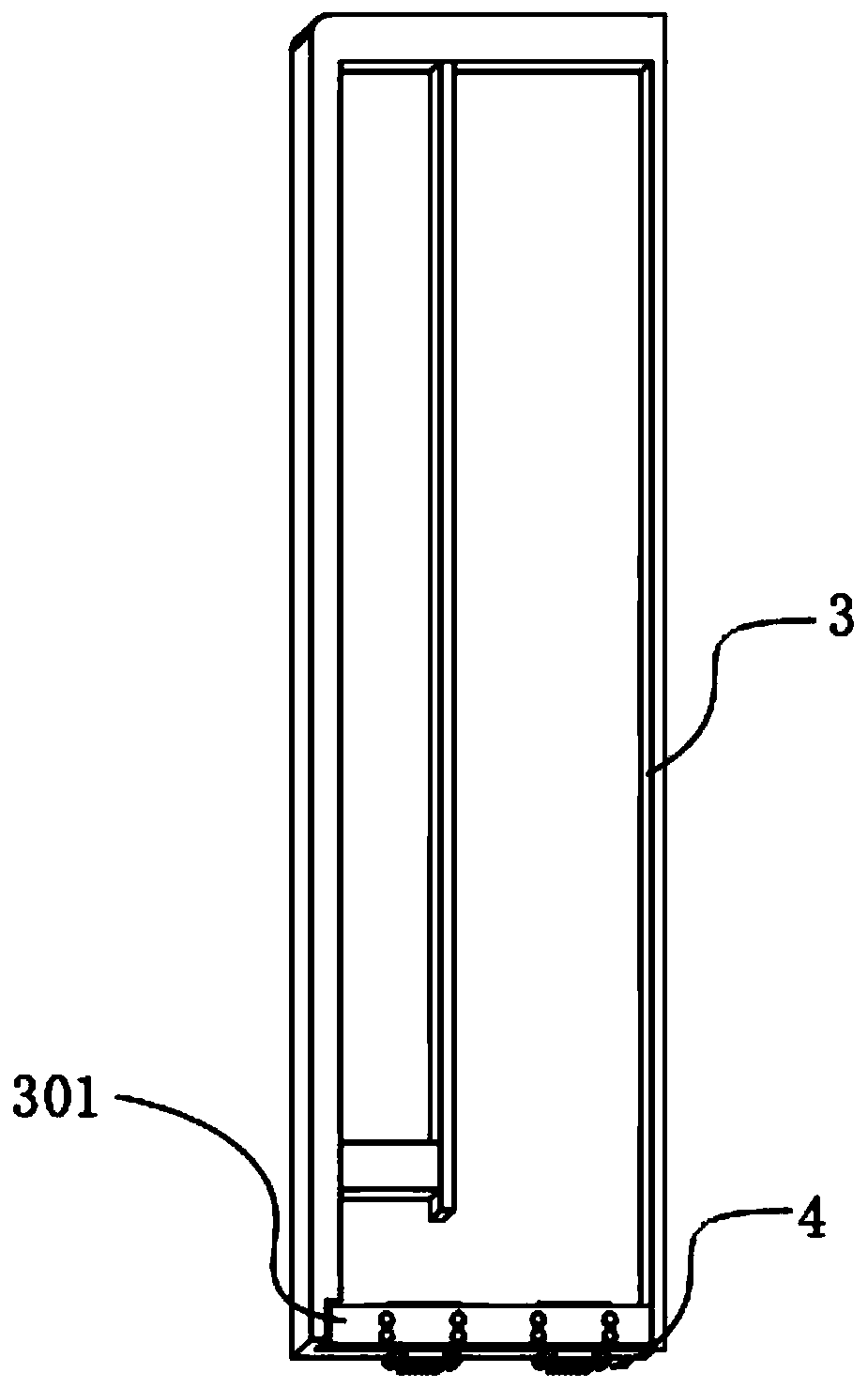 Elevator landing door safety protection structure