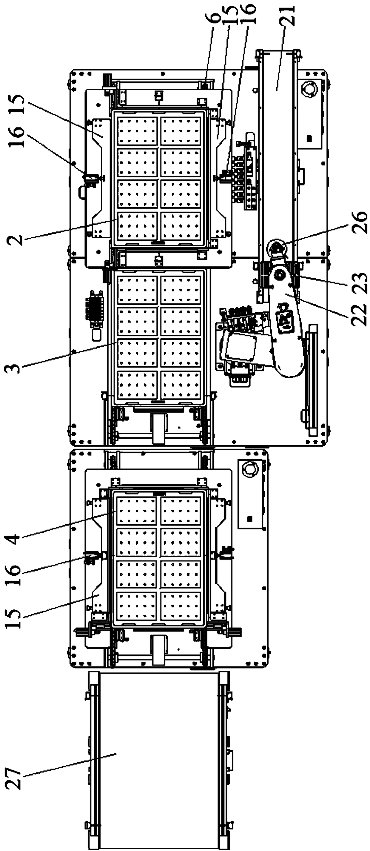 Tray-type automatic board collector and use method thereof