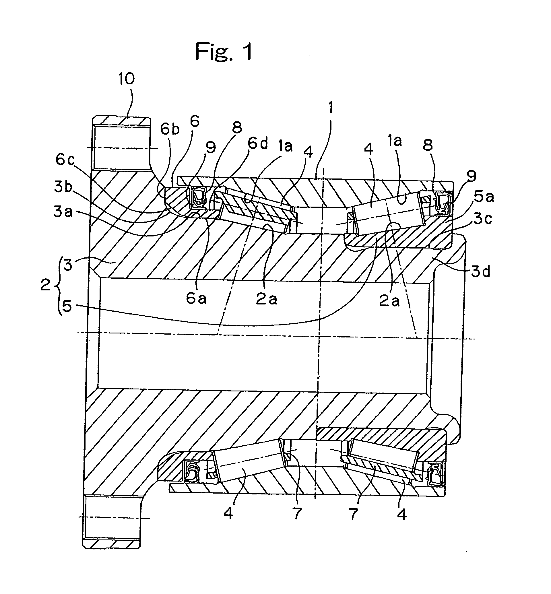 Tapered roller bearing device for wheel