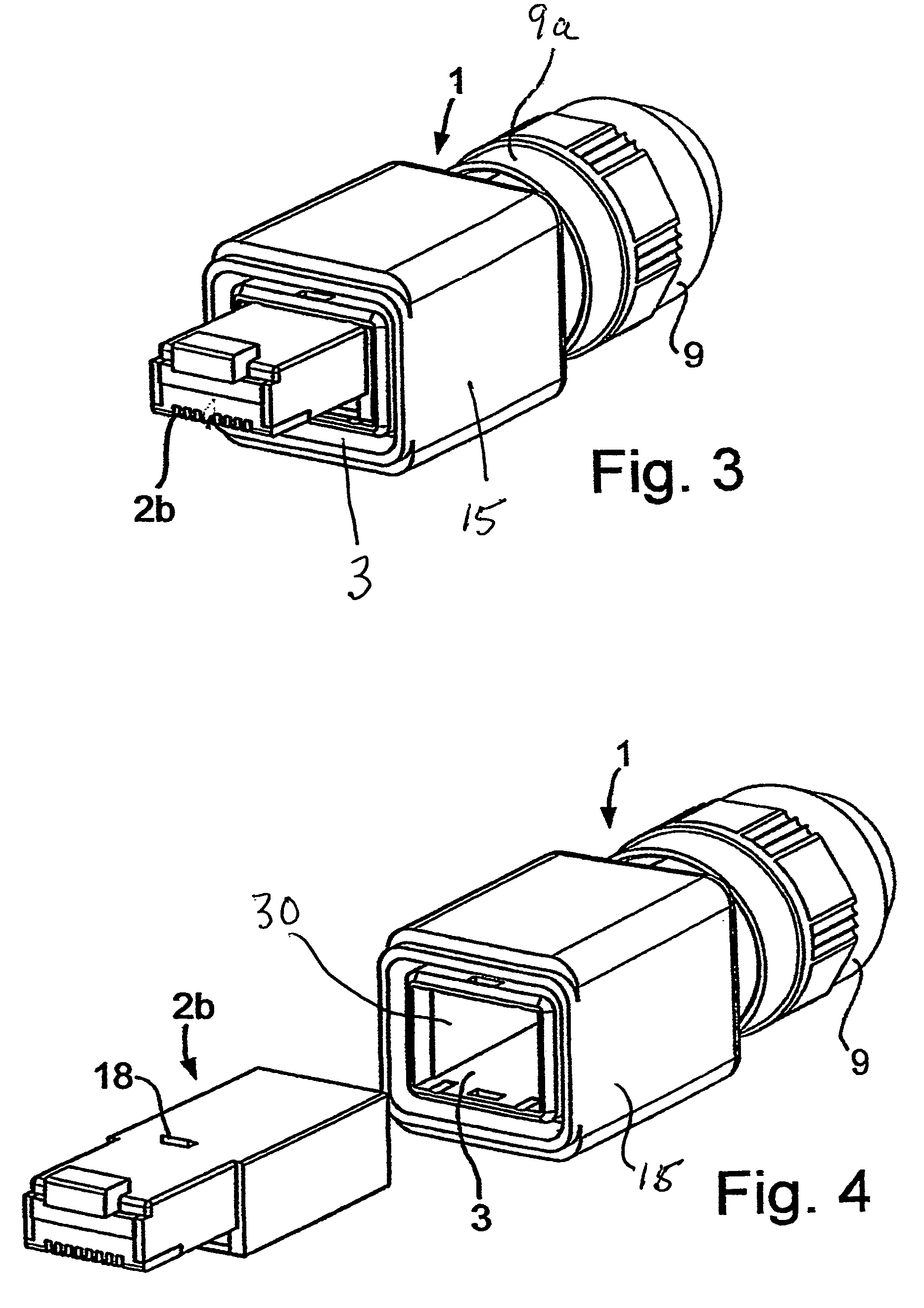 Adapter for attaching an insertion device to a cable fitting