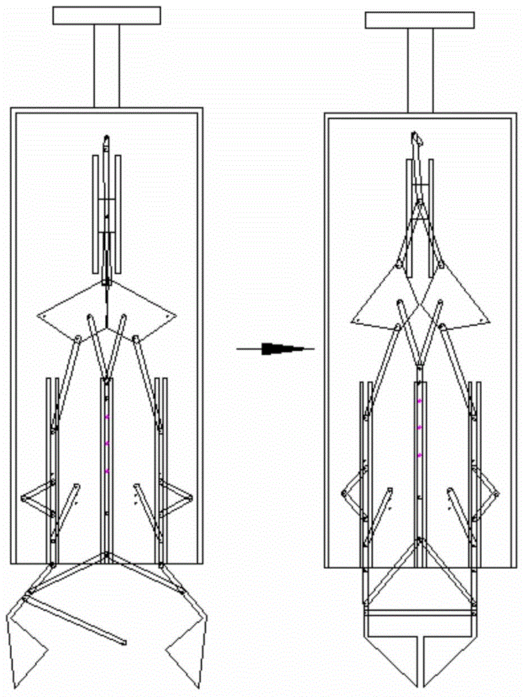 Metamorphic mechanism type dumping excavator