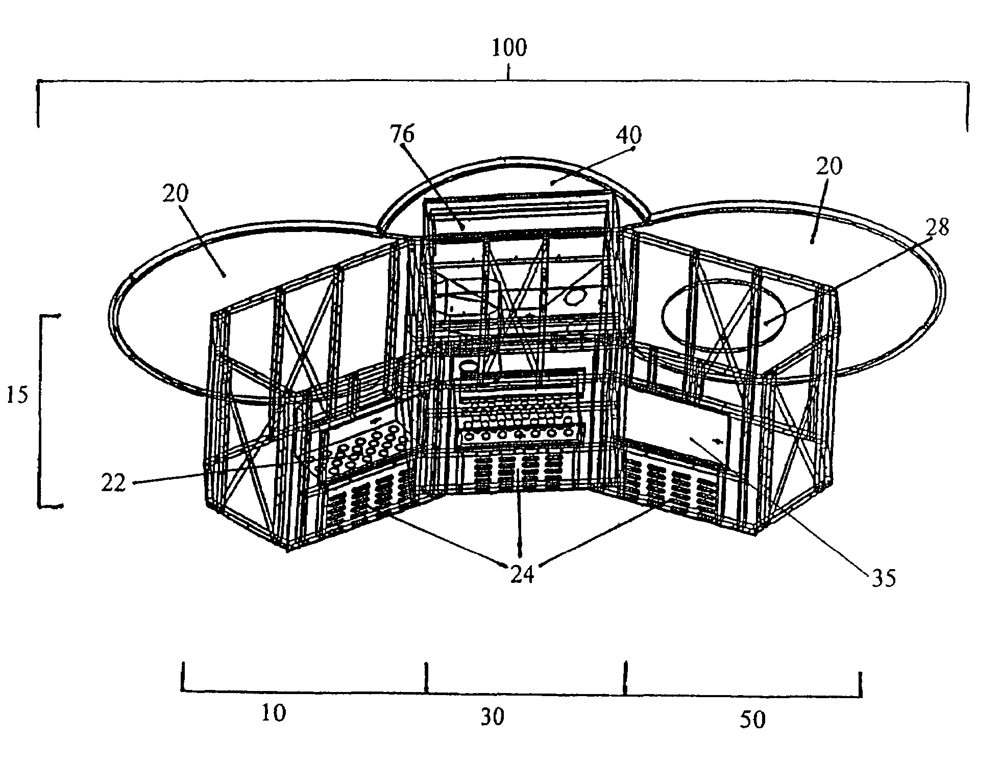 Modular counter assembly