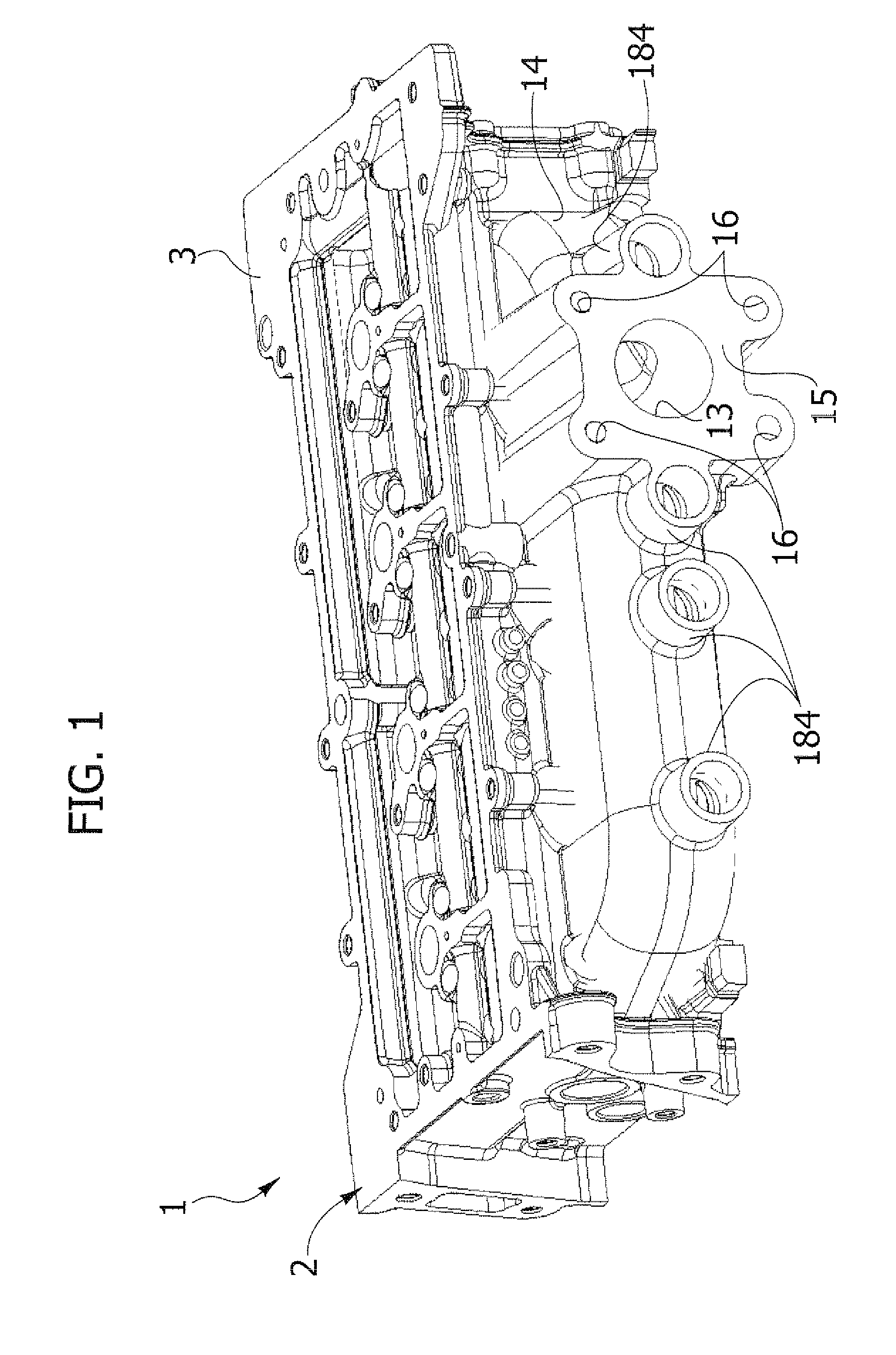 Cylinder head for an internal combustion engine, with integrated exhaust manifold