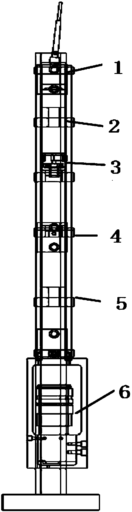 Atomic gas chamber surface stress test device and test method