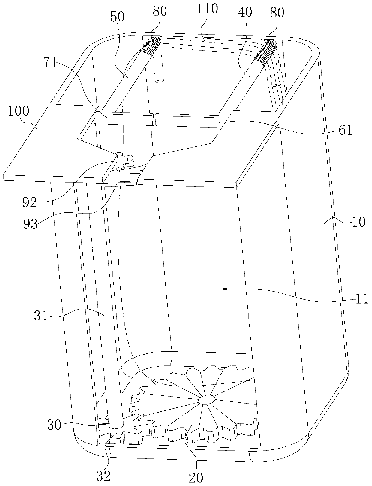 Bag-opening packaging garbage bin