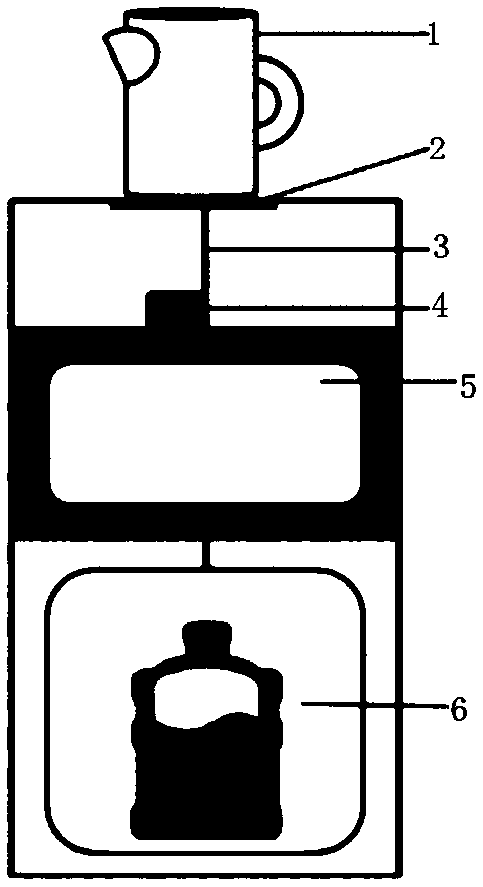 Warm water dispenser with refrigerating chamber