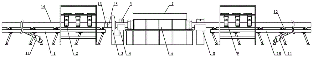 Continuous chrome plating device and method for large rods