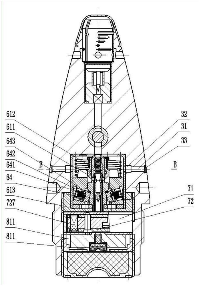 Insensitive bullet mechanical trigger fuse for shell