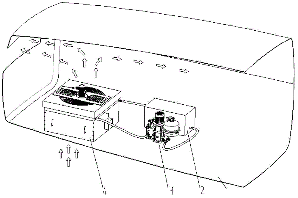 Ventilating and filtering heat exchange device and method of offshore wind driven generator set