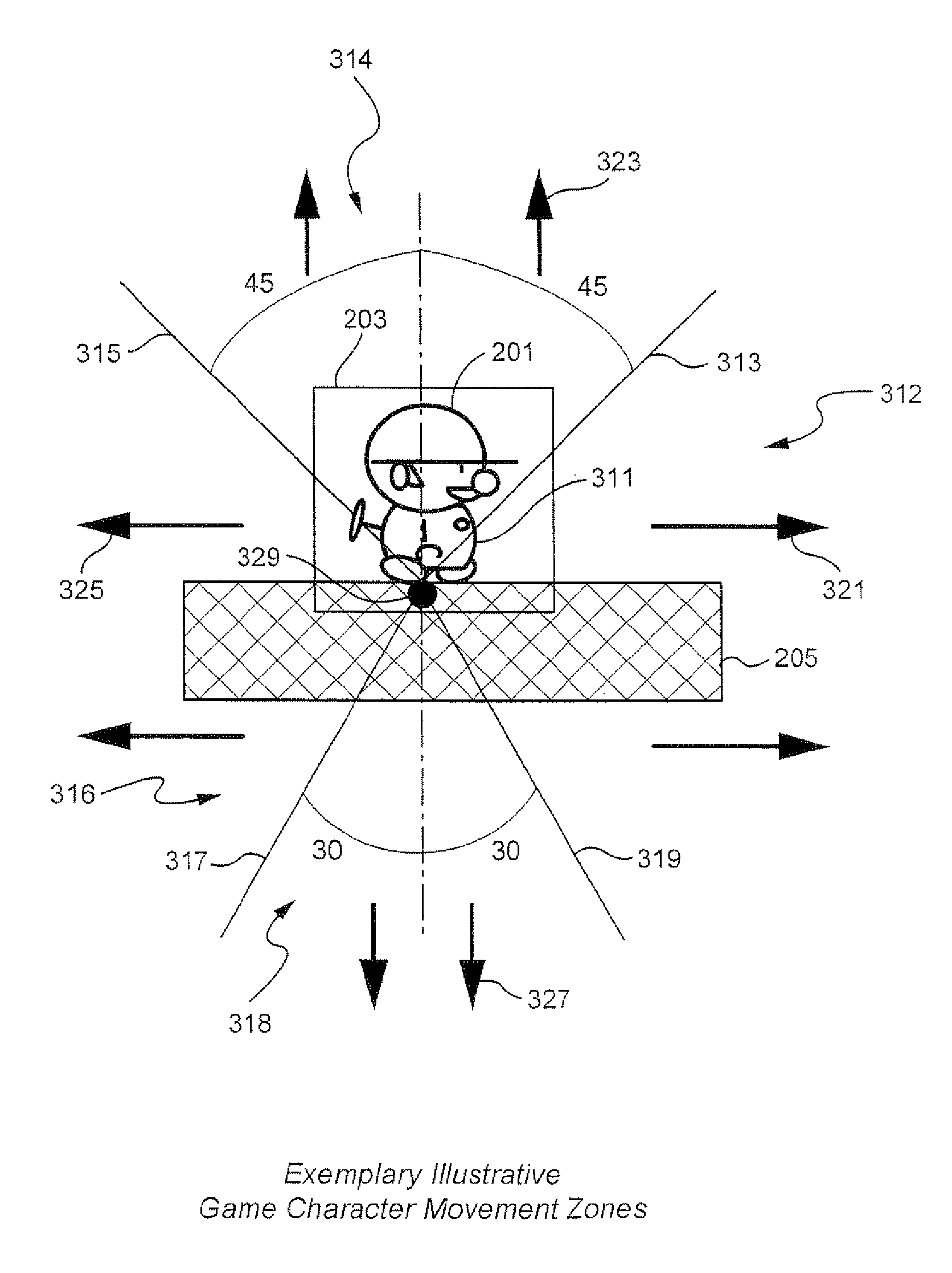 Touch-controlled game character motion providing dynamically-positioned virtual control pad