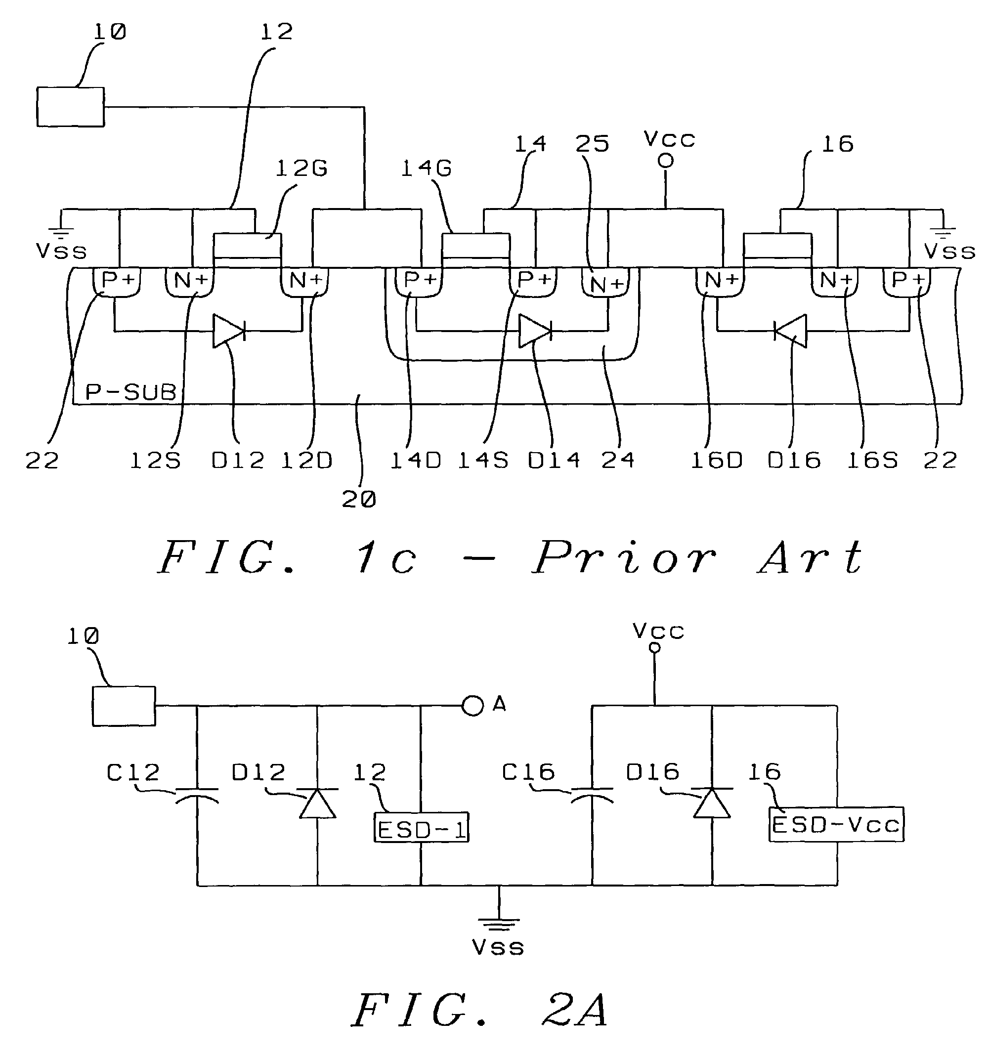 Novel method for four direction low capacitance ESD protection