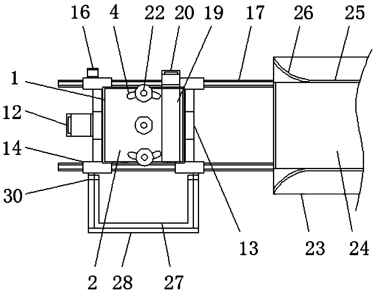 Cutting automatic feeding device for sheet metal production